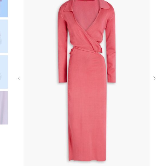 Cult Gaia Cristina  wrap- effect  cutout Knit  midi Dress XS - Picture 7 of 8